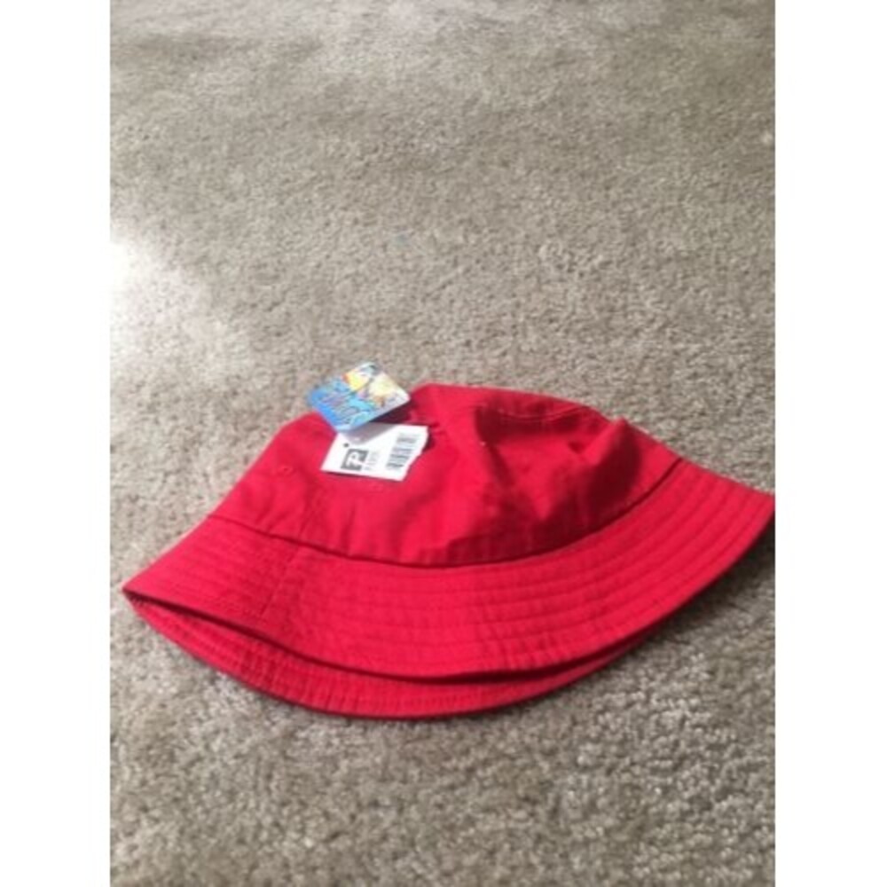 Paris Accessories Ladies Adult Unisex Red Bucket Hat One Size